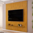 Ver imagem 6 de Painel Tv 75 Pol 250cm Suspenso Ripado Noah D04 Cedro - Mpozenato