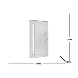 Porta Lambril Pivotante com Puxador e Visor Direita Topsul 220x100cm Esquadrisul - 3