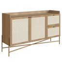 Ver imagem 1 de Balcão Aparador Buffet 2 Portas 139cm Arlo A10 Hanover/dourado - Mpozenato