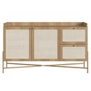 Ver imagem 7 de Balcão Aparador Buffet 2 Portas 139cm Arlo A10 Hanover/dourado - Mpozenato