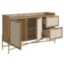 Ver imagem 6 de Balcão Aparador Buffet 2 Portas 139cm Arlo A10 Hanover/dourado - Mpozenato