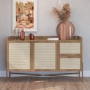 Ver imagem 3 de Balcão Aparador Buffet 2 Portas 139cm Arlo A10 Hanover/dourado - Mpozenato