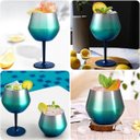 Ver imagem 2 de Taça Copo Termico 2 em 1 Inox Drink Vinho Bebida Cocktail Evento Festa Praia Piscina Entretenimento