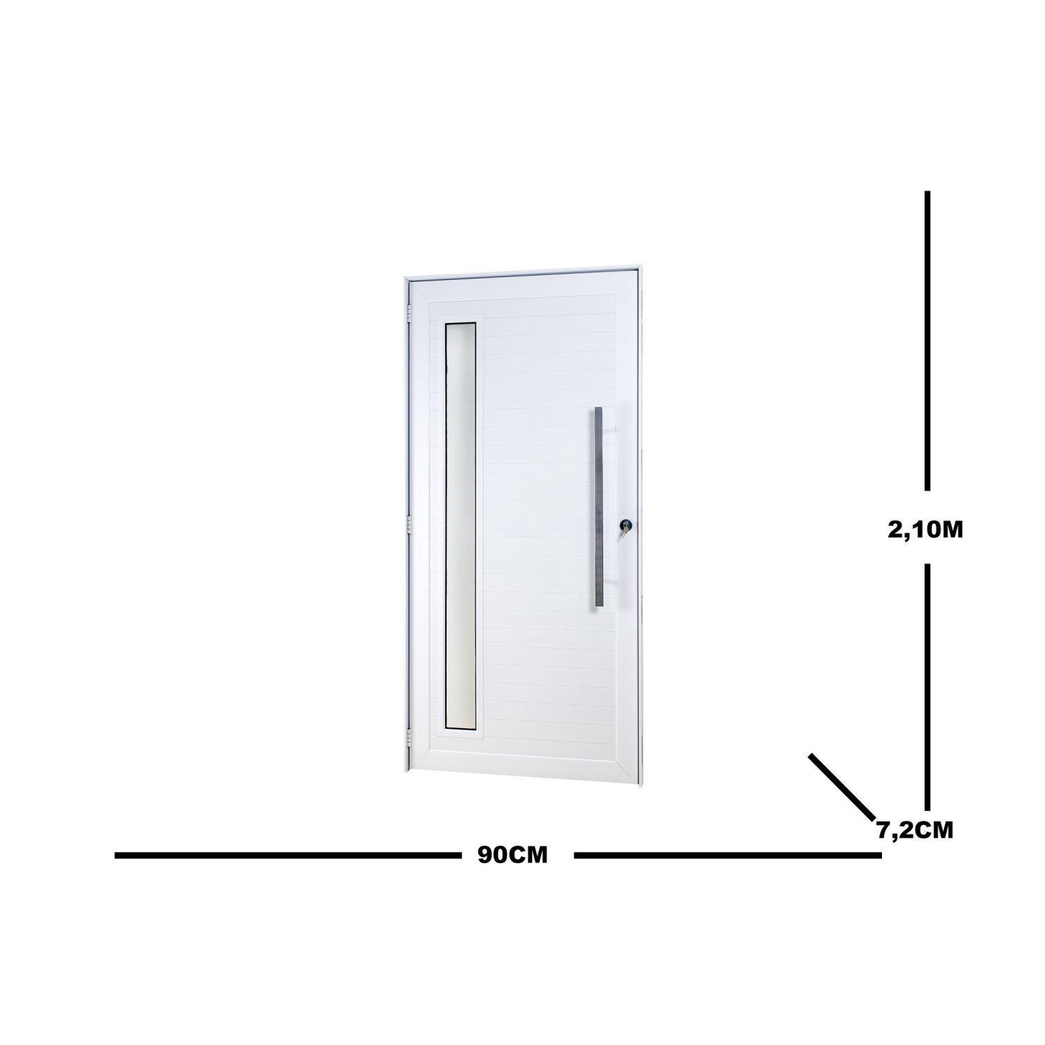 Porta Lambril de Giro com Puxador e Visor Direita Topsul 210x90cm Esquadrisul - 3