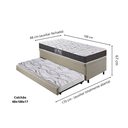 Ver imagem 2 de Bicama Box Baú Solteiro Linho Bege 88x188 com Colchão Pantanal Espuma D28 Anjos
