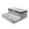 Bicama Box Baú Solteiro Linho Bege 88x188 com Colchão Pantanal Espuma D28 Anjos - 9