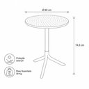 Ver imagem 5 de Mesa Redonda Livy Aurah 60x74,5cm Preto em Polipropileno Plaxmetal
