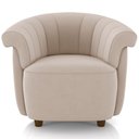 Ver imagem 4 de Kit Namoradeira 2 Lugares e Poltrona Decorativa Orgânica Perseu M03 Veludo Bege - Lyam Decor