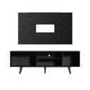 Ver imagem 7 de Rack Madesa Dubai com Pés e Painel para TV até 58 Polegadas Preto/Rustic 8ND8 Cor:Preto/Preto/Rustic