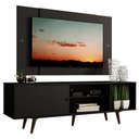 Ver imagem 2 de Rack Madesa Dubai com Pés e Painel para TV até 58 Polegadas Preto/Rustic 8ND8 Cor:Preto/Preto/Rustic