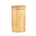 Ver imagem 1 de Pote de Vidro Porta Mantimentos Hermético com Tampa de Bambu 770ml - Plasvale Marrom