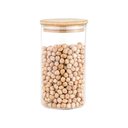 Ver imagem 4 de Pote de Vidro Porta Mantimentos Hermético com Tampa de Bambu 770ml - Plasvale Marrom