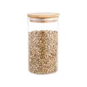 Ver imagem 2 de Pote de Vidro Porta Mantimentos Hermético com Tampa de Bambu 770ml - Plasvale Marrom