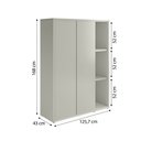 Ver imagem 4 de Armário Multiuso Alto 2 Portas 4 Prateleiras com Nicho Oslo