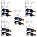 Ver imagem 2 de Kit 5 Suportes para Garrafas de Vinho Adegas de Parede Aramadas Aço Restaurante Bar Masutti