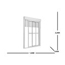 Ver imagem 3 de Porta Correr 2 Folhas Móveis Central Topsul com Persiana Integrada Manual 220x150cm Esquadrisul