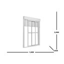 Ver imagem 3 de Porta Correr 2 Folhas Móveis Central Topsul com Persiana Integrada Manual 220x150cm Esquadrisul Branco