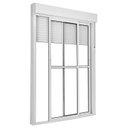 Ver imagem 1 de Porta Correr 2 Folhas Móveis Central Topsul com Persiana Integrada Manual 220x150cm Esquadrisul