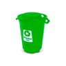 Lixeira 97l S/ Pedal C/ Tampa Verde Plasvale 164vd - 2