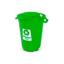 Ver imagem 2 de Lixeira 97l S/ Pedal C/ Tampa Verde Plasvale 164vd
