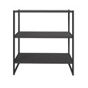 Ver imagem 4 de Nicho Aéreo Industrial 63cm X 66cm 3 Prateleiras F5 Office Cor:preto