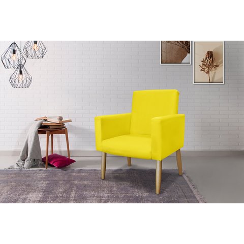 POLTRONA NINA DECORATIVA SALA E ESCRITORIO:amarelo