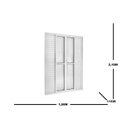 Ver imagem 3 de Porta Balcão Veneziana 6 Folhas Central Topsul 210x150cm Esquadrisul Branco