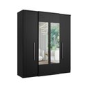 Ver imagem 1 de Guarda Roupa Casal Splendore Glass 4 Portas Preto - Thb Móveis