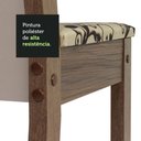 Ver mais imagens de Conjunto Sala de Jantar Mesa Tampo de Vidro 4 Cadeiras Rustic/crema/bege Marrom Tifani Madesa