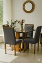 Ver imagem 1 de Conjunto de Mesa Anjo com 4 Cadeiras Gol Mel-cinza/cinza