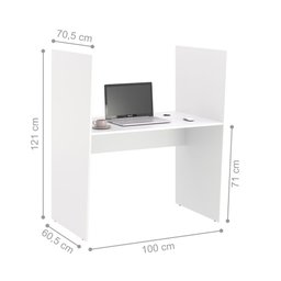Guichê de Atendimento 1 Lugar Iron Branco - 2