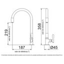 Ver mais imagens de Torneira Lorenzetti Lorenflex Com Bica Flexível De Bancada 1177 RG27 Rose Gold