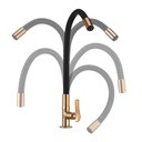 Ver imagem 5 de Torneira Lorenzetti Lorenflex Com Bica Flexível De Bancada 1177 RG27 Rose Gold