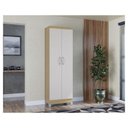 Ver imagem 7 de Cômoda 867 4 Gavetas com Armário Multiuso 2 Portas Damasco Off White - Poquema