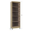 Ver imagem 3 de Cômoda 867 4 Gavetas com Armário Multiuso 2 Portas Damasco Off White - Poquema