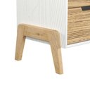 Ver imagem 5 de Cômoda 6 Gavetas Veneza em Madeira Branco e Carvalho 119x40x76 cm Marin