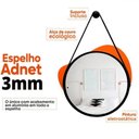 Ver mais imagens de Kit 2 Espelhos Redondo Adnet Decorativo Suspenso com Alça 50cm + Suporte Dourado com Alça Caramelo
