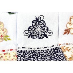Kit Pano de Pratos com 3 peças - Flower Arte & Tear - 2