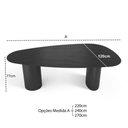 Ver imagem 6 de Mesa de Jantar Orgânica Breeze 2,70 X 1,20m 10 Lugares Lâmina Natural de Madeira Preto