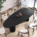 Ver imagem 2 de Mesa de Jantar Orgânica Breeze 2,70 X 1,20m 10 Lugares Lâmina Natural de Madeira Preto