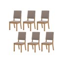 Ver imagem 1 de Kit 6 Cadeiras Sala Jantar Milla 6 Un Nature/suede Light Marrom Amêndoa - Henn