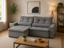 Ver imagem 1 de Sofa Caribe 2.20 Nobly Veludo Cinza