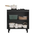 Ver imagem 2 de Balcão de Cozinha para Cooktop 4 e 5 Bocas 80 Cm 2 Portas Preto