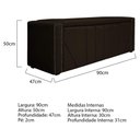 Ver imagem 5 de Calçadeira Baú Solteiro 90 Cm Para Cama Box Corano Marrom