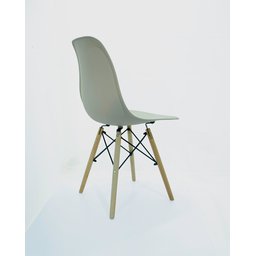 Kit 2 Cadeira Eiffel Moderno Bege Sala Jantar Base Madeira - 5