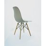 Kit 2 Cadeira Eiffel Moderno Bege Sala Jantar Base Madeira - 5