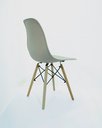 Ver imagem 5 de Kit 2 Cadeira Eiffel Moderno Bege Sala Jantar Base Madeira