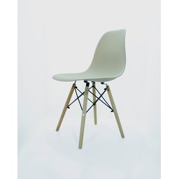 Kit 2 Cadeira Eiffel Moderno Bege Sala Jantar Base Madeira - 4