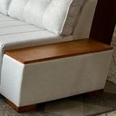 Ver imagem 2 de Sofá de Canto 5 Lugares com Puff Malibu Linho Bege