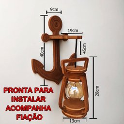 Arandela Luminária Lustre Lampião Âncora 110/220 V Kit 2 PÇ - 2